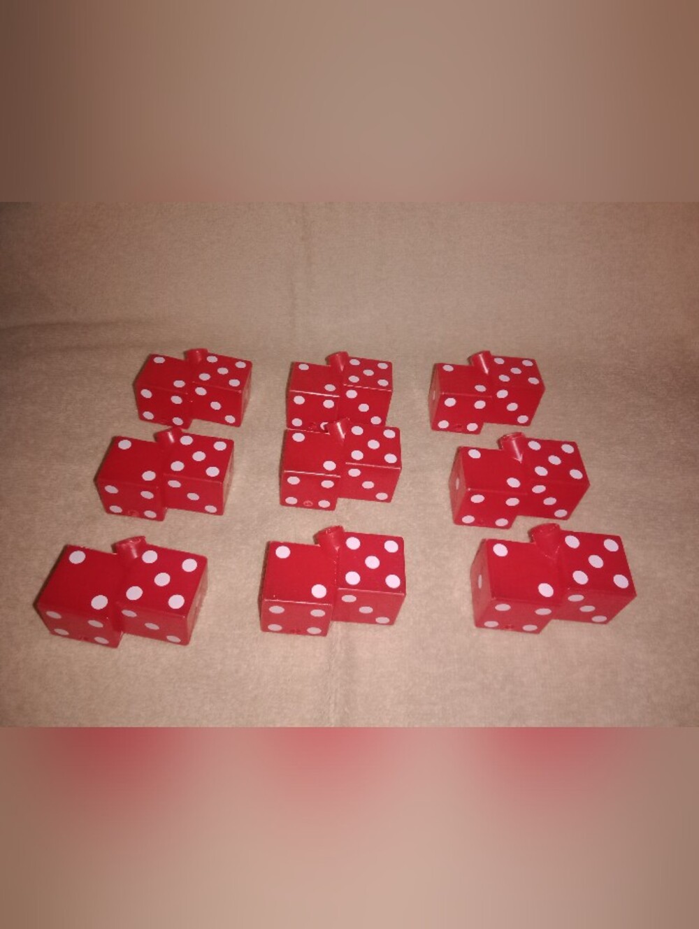 Vintage Camper RV String Light Covers Playing Dice Set of 9